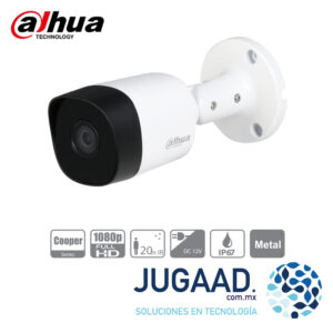 Cámara Bullet metálica 1080p/ 720p / 93 Grados de Apertura / Lente 3.6 mm/ IR de 20 Mts/ IP67/ Metálica