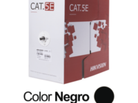 bobina de cable utp 305 metros (1000 pies) / cat 5e (24 awg) / color negro / pe / uso en exterior / 100% cobre / aplicaciones de cctv, redes de datos y enlaces inalámbricos