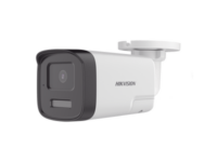 [audio bidireccional + dual light + colorvu] bala turbohd 4k (8 megapixel) / lente 2.8 mm / 40 mts ir exir + 40 mts luz blanca / micrófono y bocina integrado / exterior ip67 / metal / dwdr