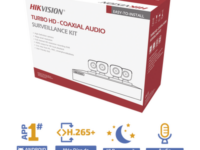 (micrÓfono integrado) kit turbohd 5 megapixel / dvr 4 canales / 4 cámaras bala con micrófono integrado (exterior 2.8 mm) / fuente de poder / accesorios de instalación