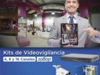 kit turbohd 1080p / dvr 16 canales / 16 cámaras bala (exterior 2.8 mm) / transceptores / conectores / fuente de poder profesional