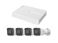 kit ip 2 megapixel / nvr de 8 canales con 8 puertos poe / 4 cámaras ip bala para exterior