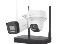 kit ip inalámbrico 2 megapíxel / nvs 4 canales / 1 cámara bala exterior + 1 cámara turret interior con lente 2.8 mm y dual light / audio bidireccional (micrófono y bocina) / soporta micro sd de 512 gb