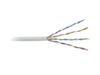 cable cat5e de alto rendimiento certificaciones etl, ul, de 152.5 metros (500 pies) de color blanco, para aplicaciones en video vigilancia, redes de datos. uso interior.