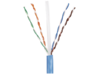 bobina de cable utp 305 metros (1000 pies) de cobre, pannet, azul, categoría 5e (24 awg), pvc (cm), de 4 pares