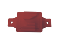 aislador de paso color rojo reforzado para cercos eléctricos, resistente al clima extremoso